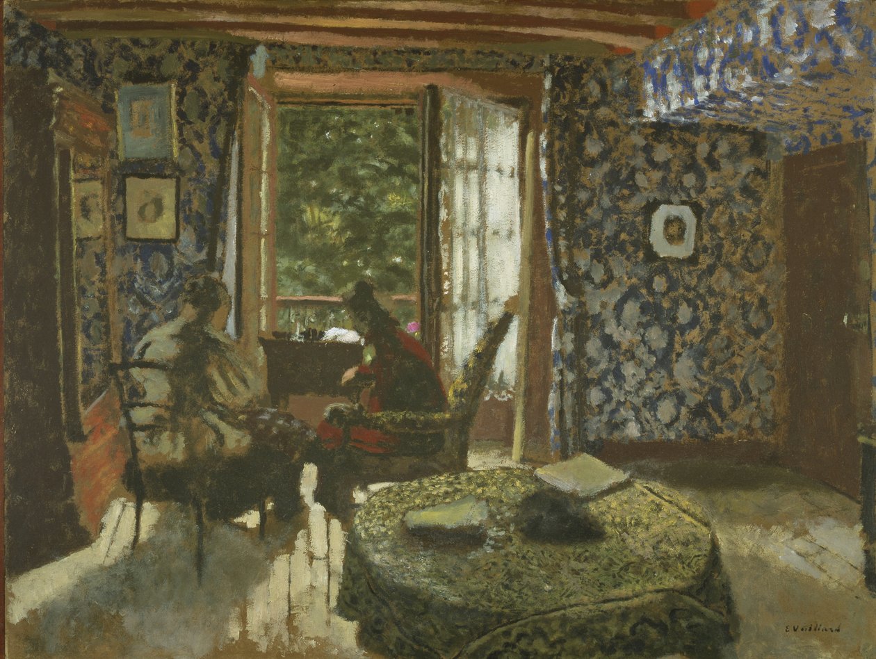 Interiør, ca. 1900-1901 (olie på pap) af Edouard Vuillard