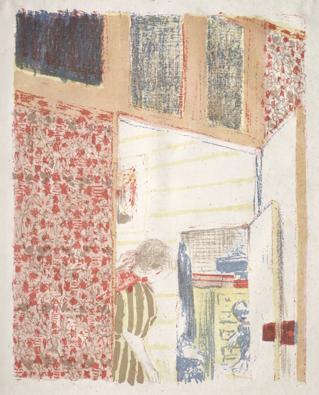 Interiør med Pink Tapet III af Edouard Vuillard