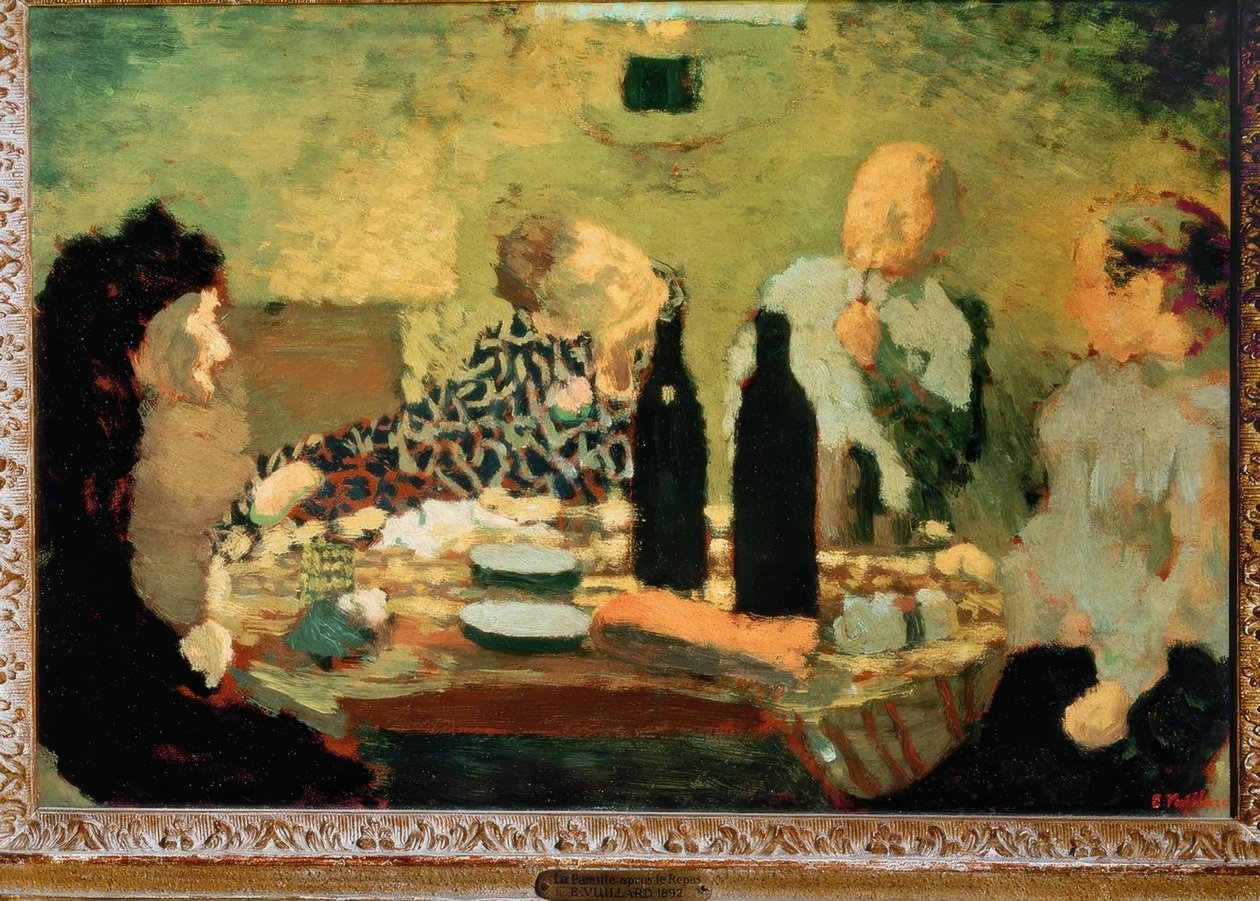 Familien efter maden af Edouard Vuillard
