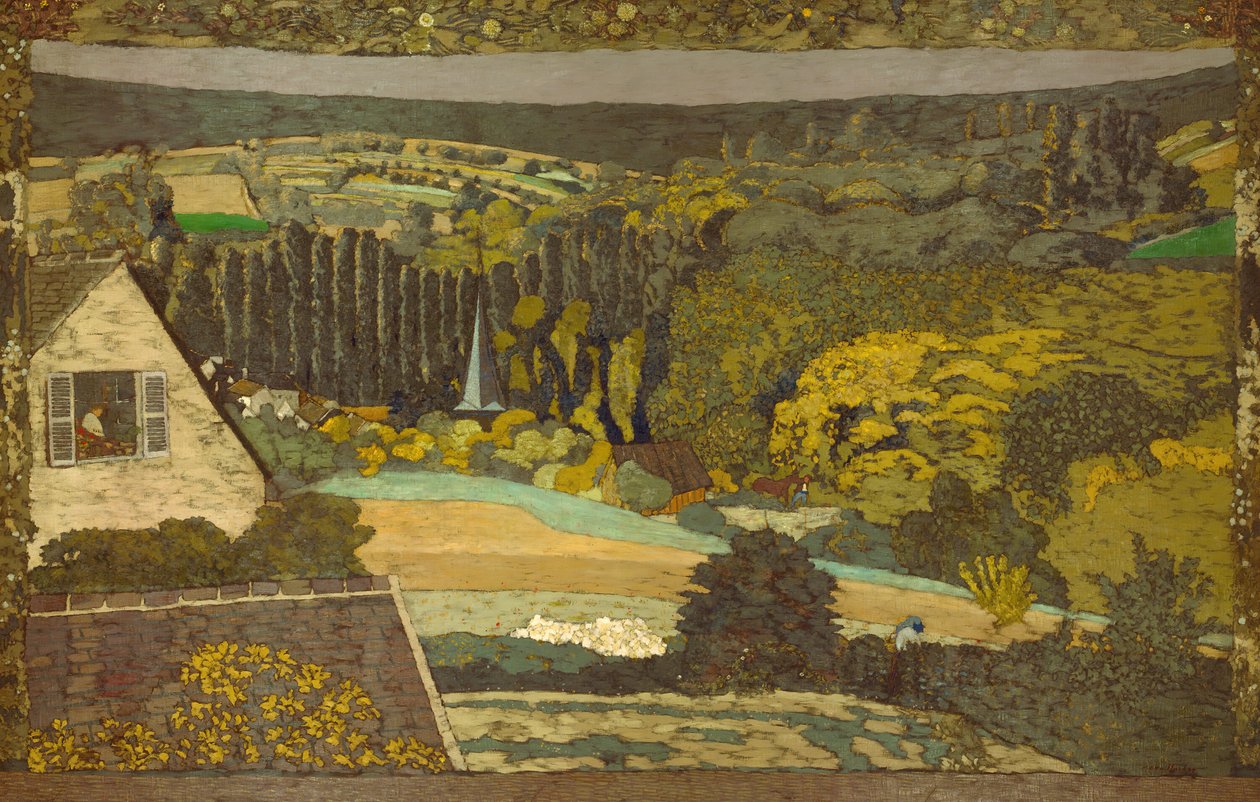 Landskab: Vindue med udsigt over skoven, 1899. af Edouard Vuillard
