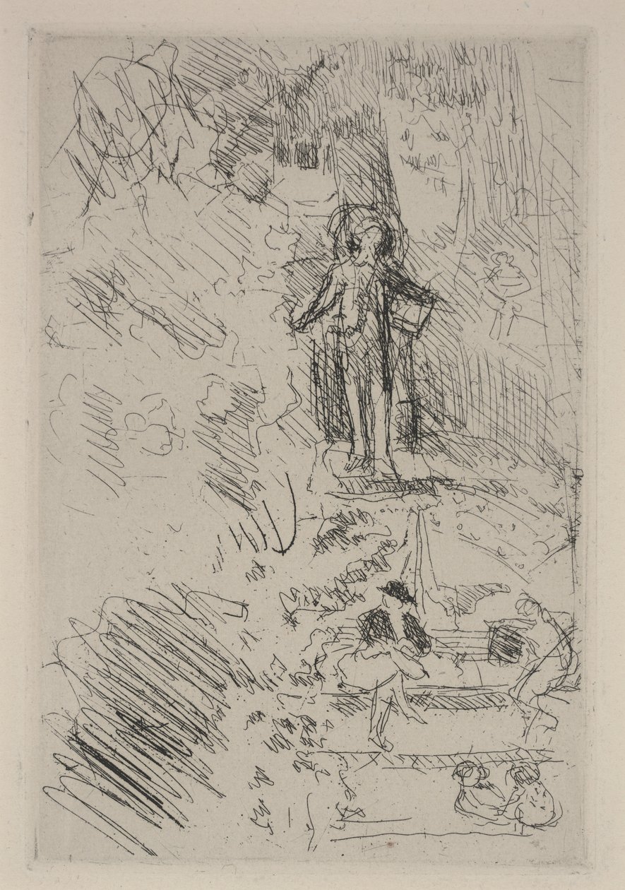 Små skitser på pladsen af Edouard Vuillard