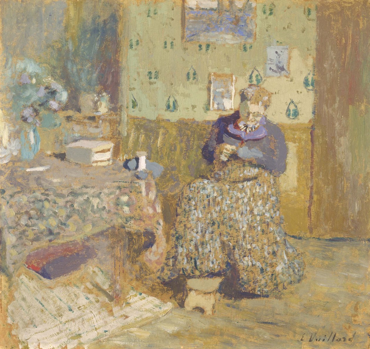 Madame Vuillard Syning, 1920 af Edouard Vuillard