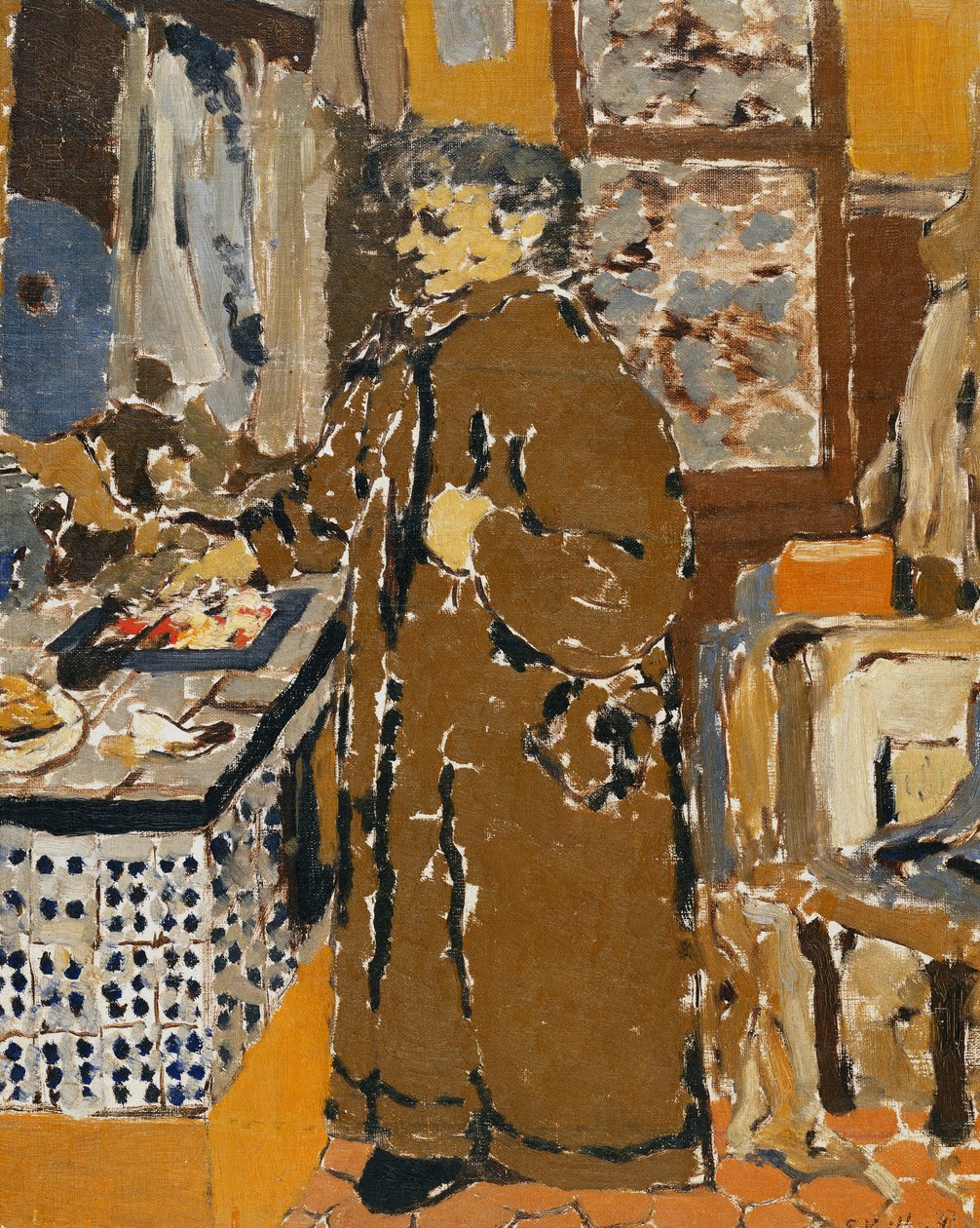 Madame Vuillard i et interiør, ca. 1895 af Edouard Vuillard