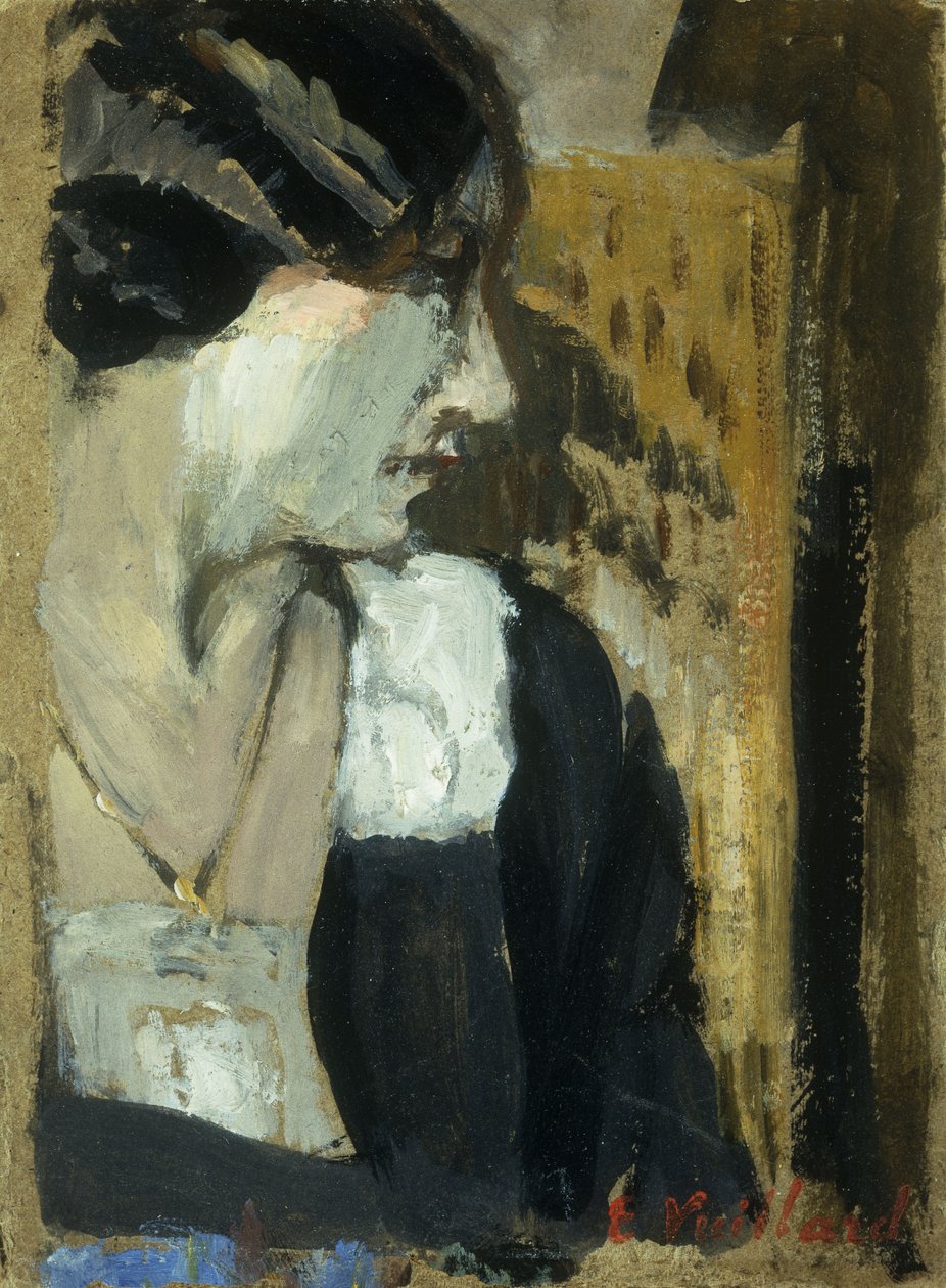 Profil af en kvinde; Profil de Femme, af Edouard Vuillard