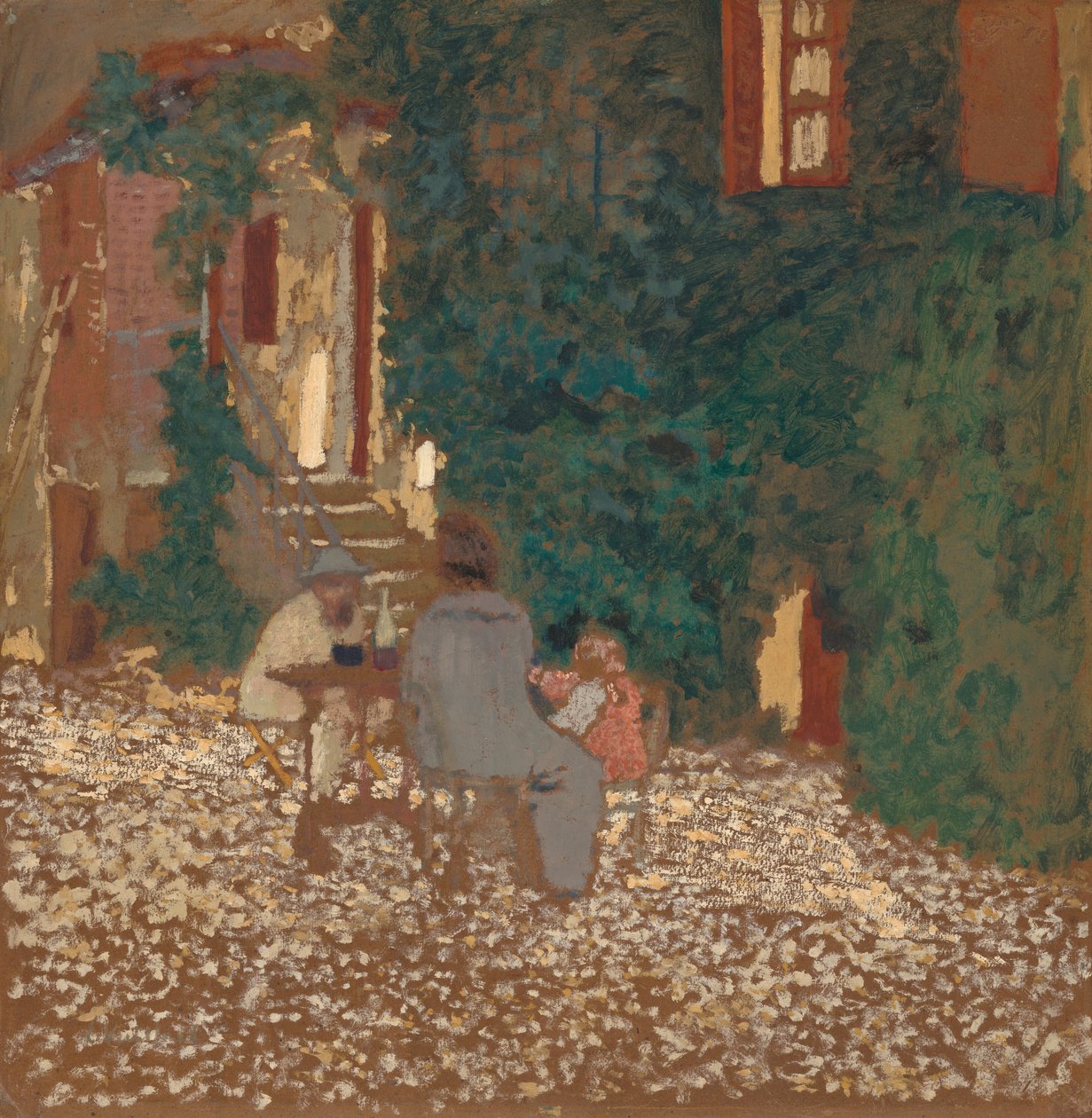 Genindristet i en have af Edouard Vuillard