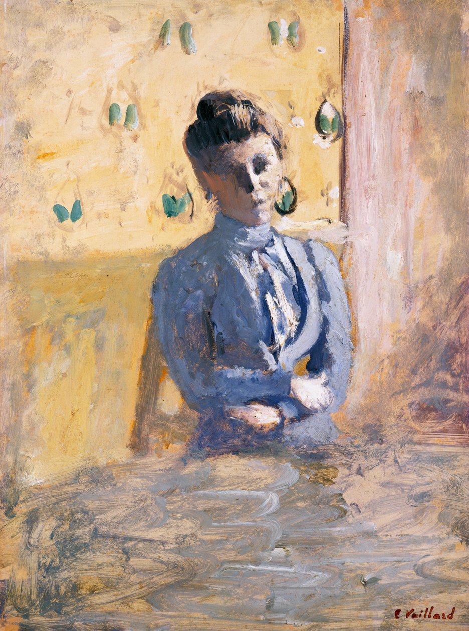 Siddende kvinde i blåt, ca. 1899 af Edouard Vuillard