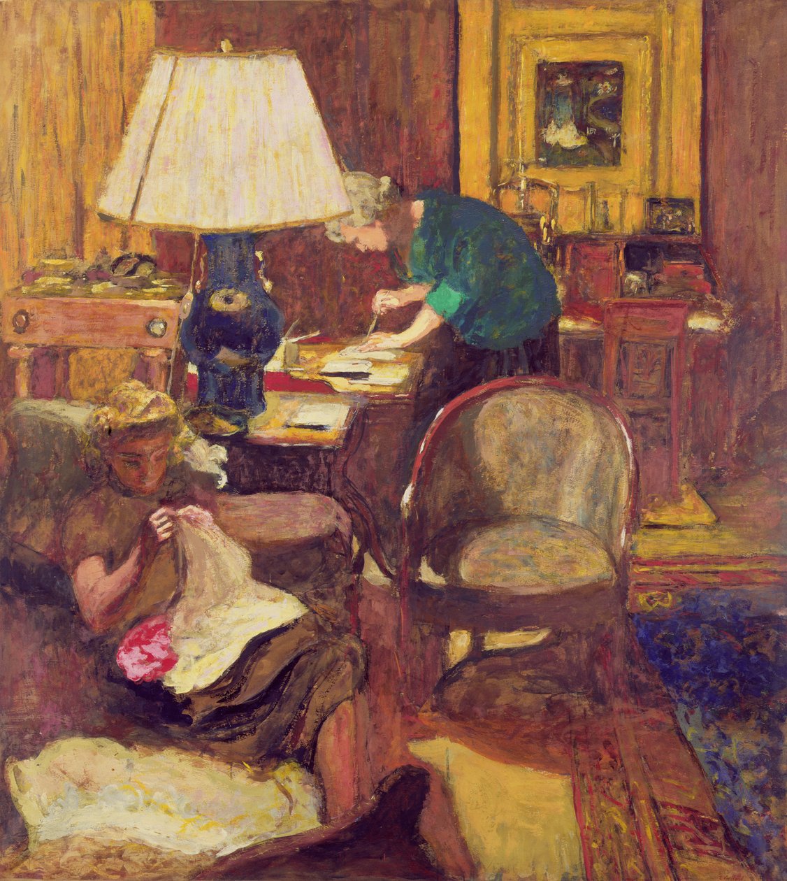 The Book Maker (olie om bord) af Edouard Vuillard