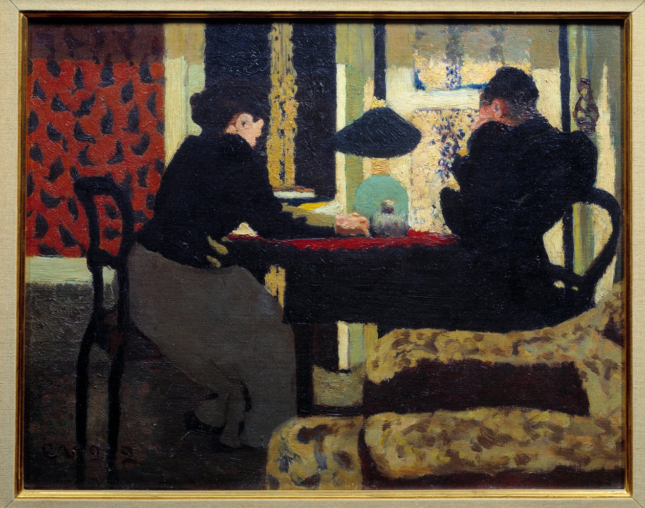 To kvinder under lampen af Edouard Vuillard