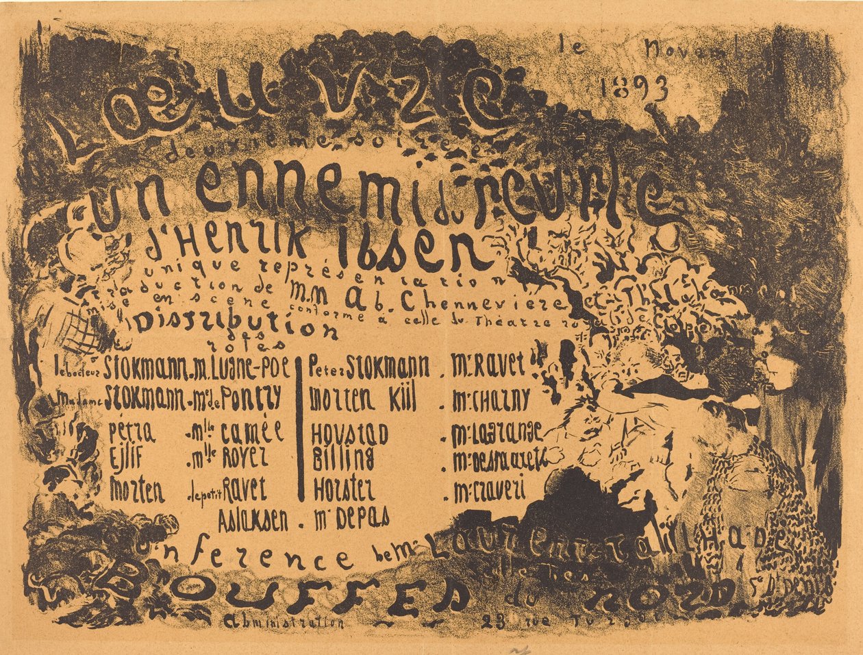 En folkefjende, 1893. af Edouard Vuillard