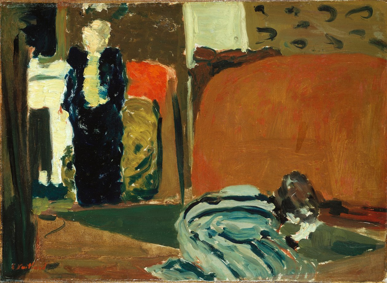 Kvinde kigger under sengen, ca. 1895 af Edouard Vuillard