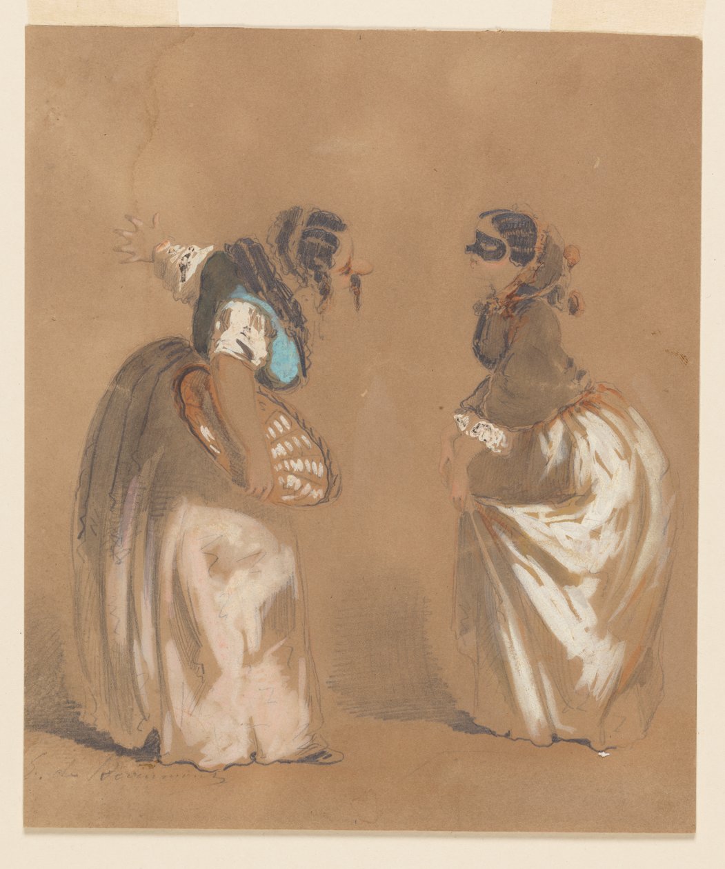 To maskerede damer bukker af Edouard de Beaumont