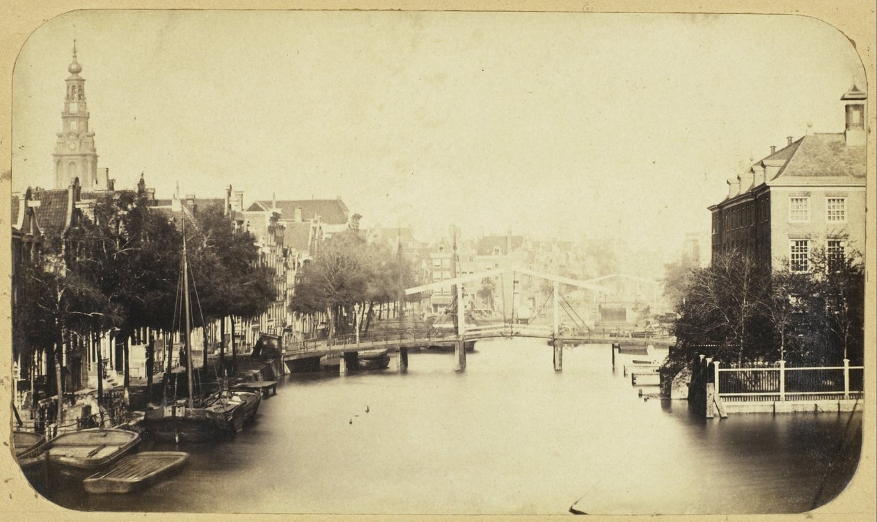Udsigt over Zwanenburgwal i Amsterdam af Eduard Isaac Asser