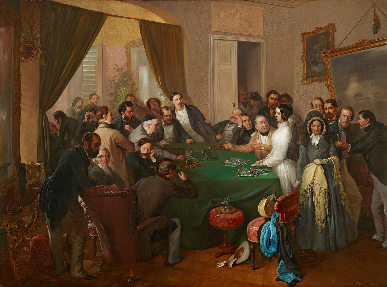 Will Bank Gambling, 1840. af Eduard Swoboda