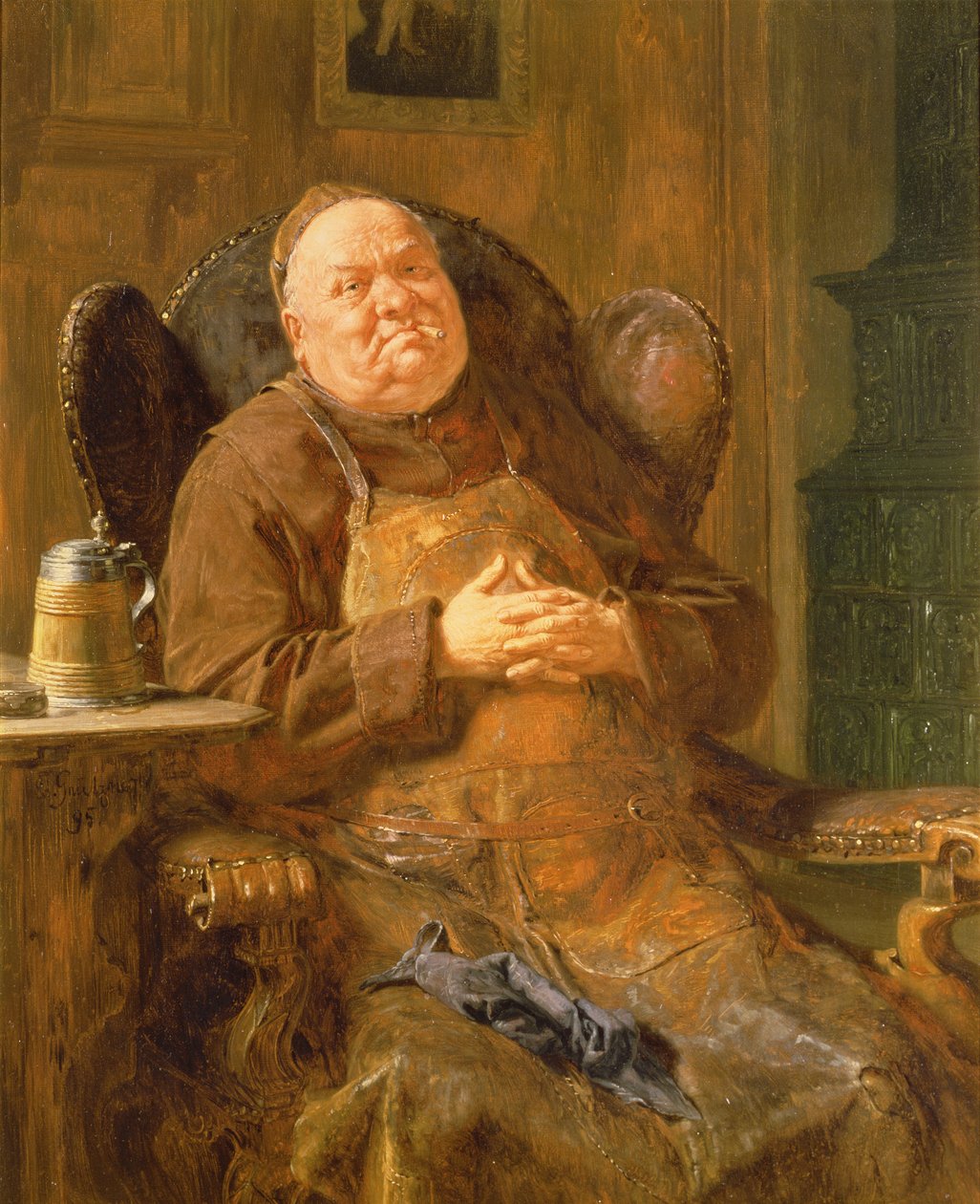 En stille røg, 1895 af Eduard von Grutzner