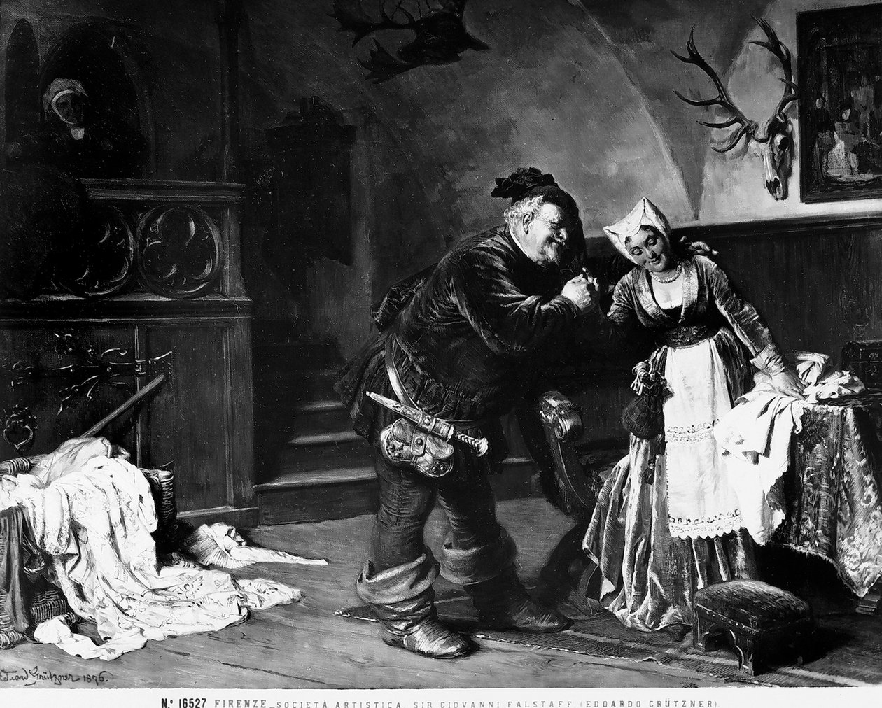 Sir John Falstaff, 1876 af Eduard von Grutzner