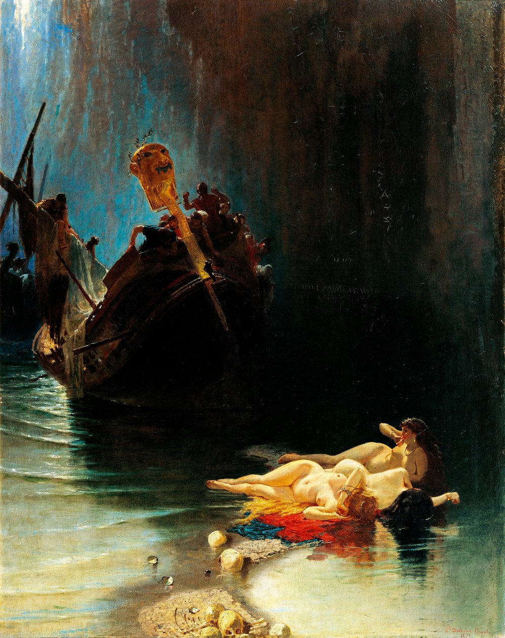 Legend of Sirener (olie på lærred) af Eduardo Dalbono