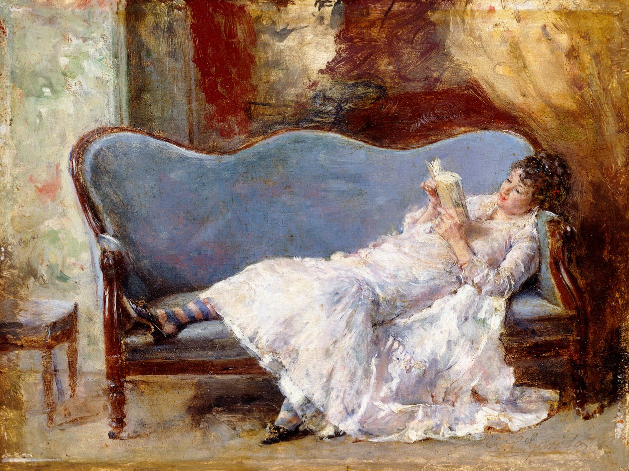 En dame læser, af Eduardo Leon Garrido