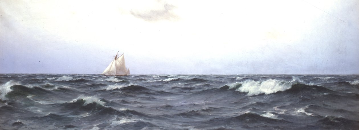 Valkyrie II krydser Atlanten, ca. 1893 af Eduardo de Martino