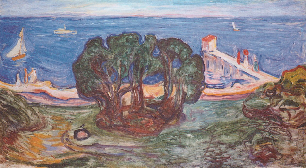 Træer ved havet af Edvard Munch