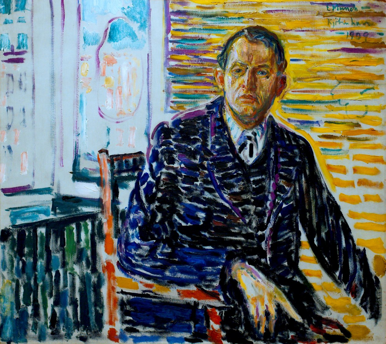 Selvportræt i klinikken af Edvard Munch