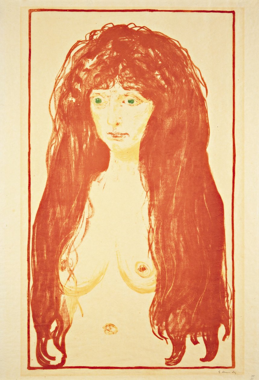 Synden (nøgen) 1902 af Edvard Munch