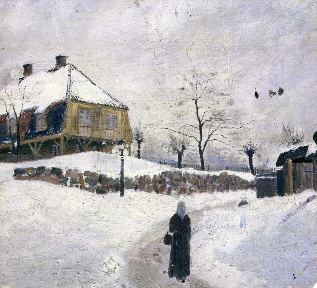 Øvre Foss om vinteren af Edvard Munch