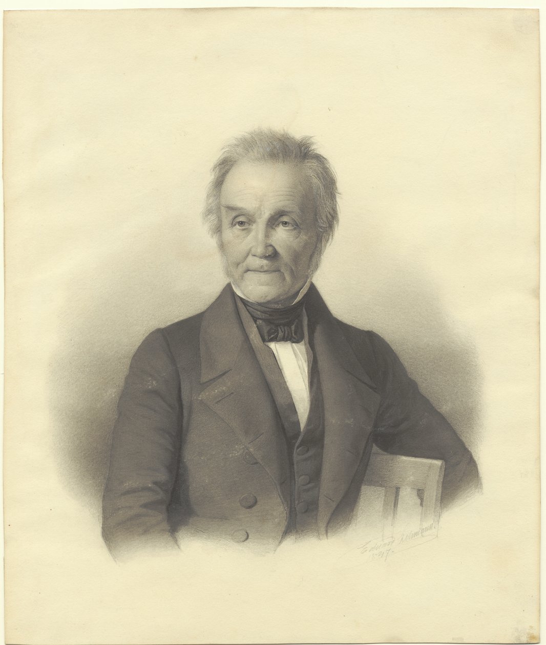 Portræt af Adam Oehlenschlager af Edvard Lehmann