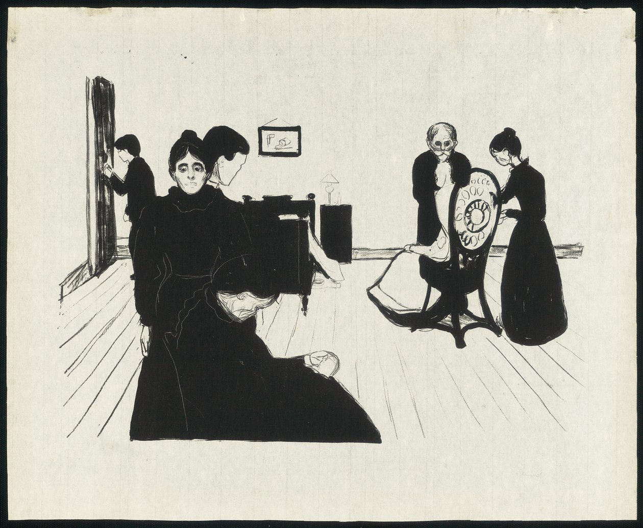 Døden på sygestuen af Edvard Munch