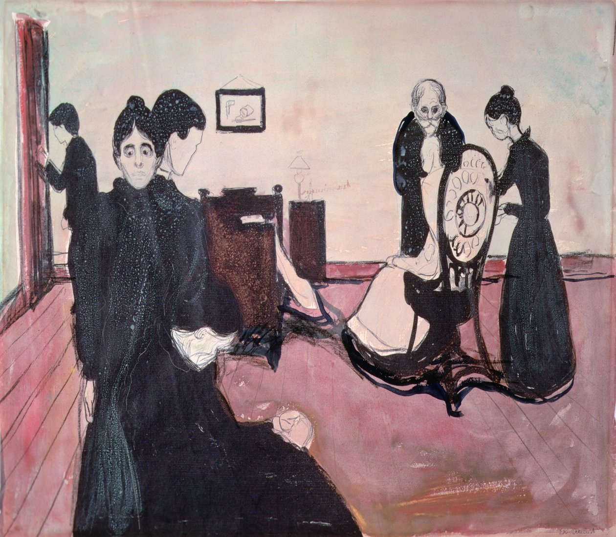 Døden på sygestuen af Edvard Munch