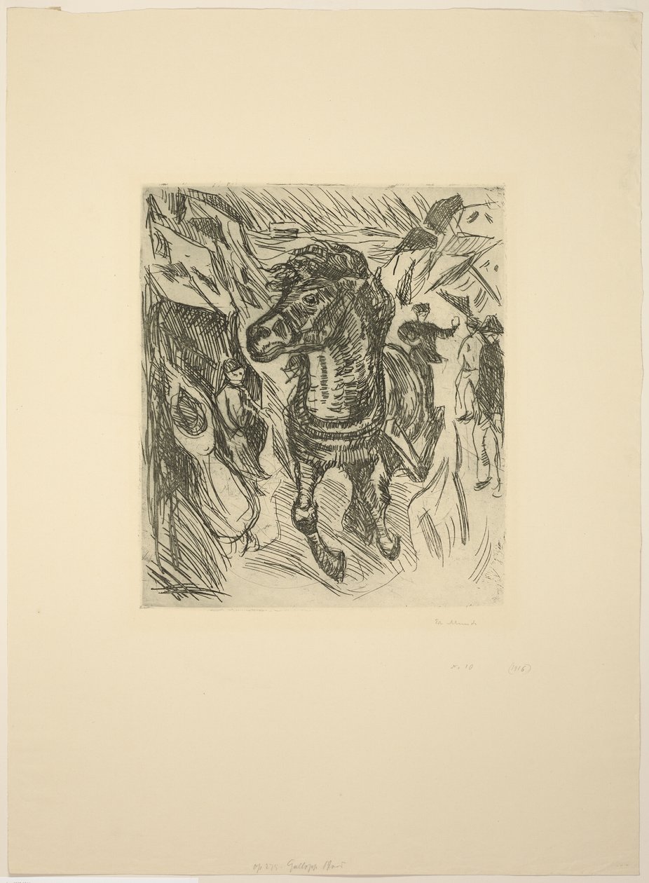 Galoperende hest af Edvard Munch