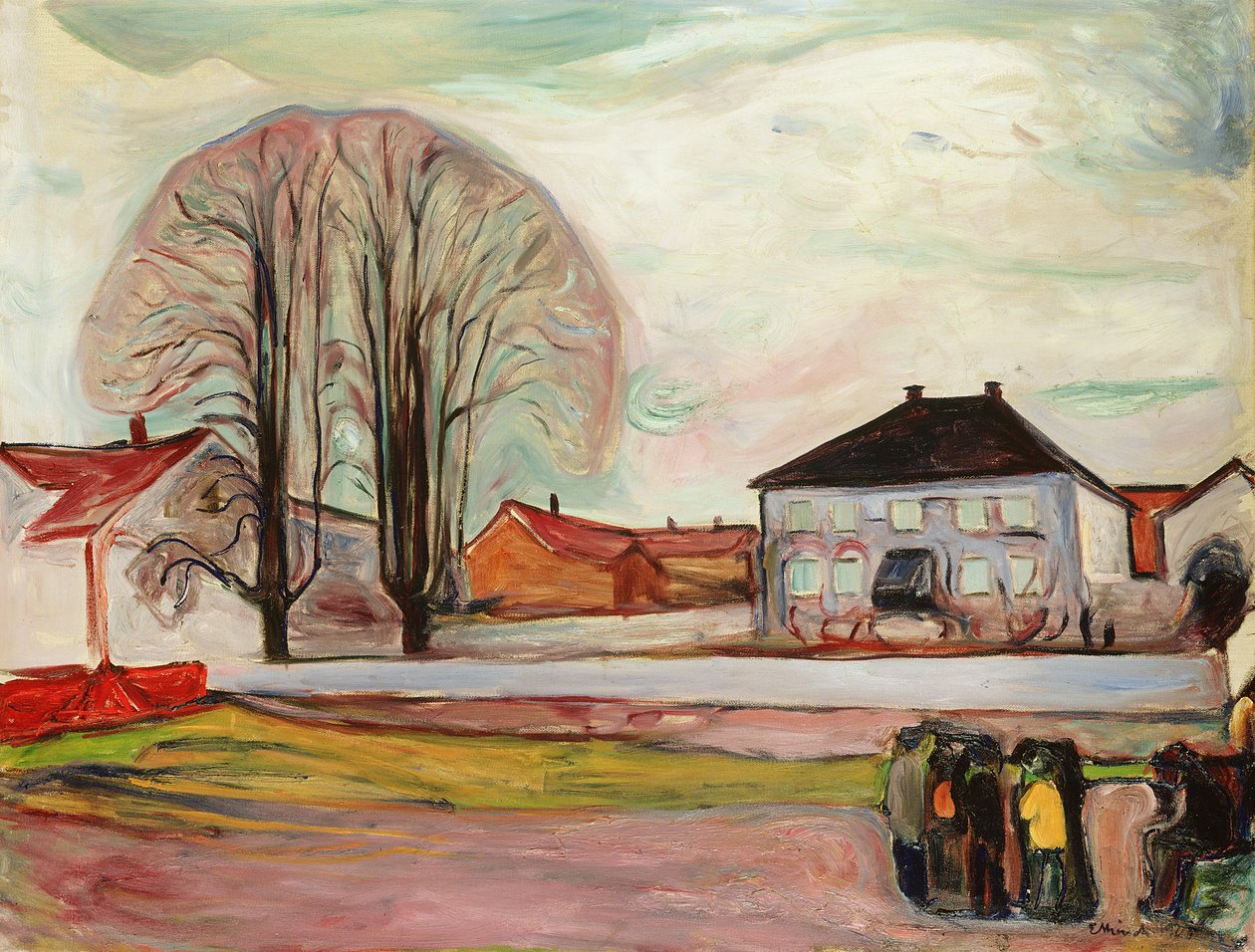 Hus i Aasgaardstrand af Edvard Munch