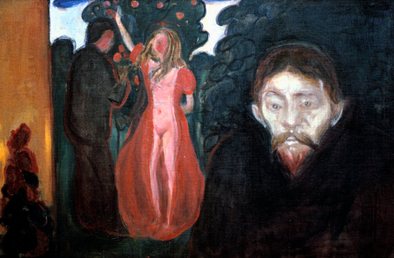 Jalousi, 1895 af Edvard Munch