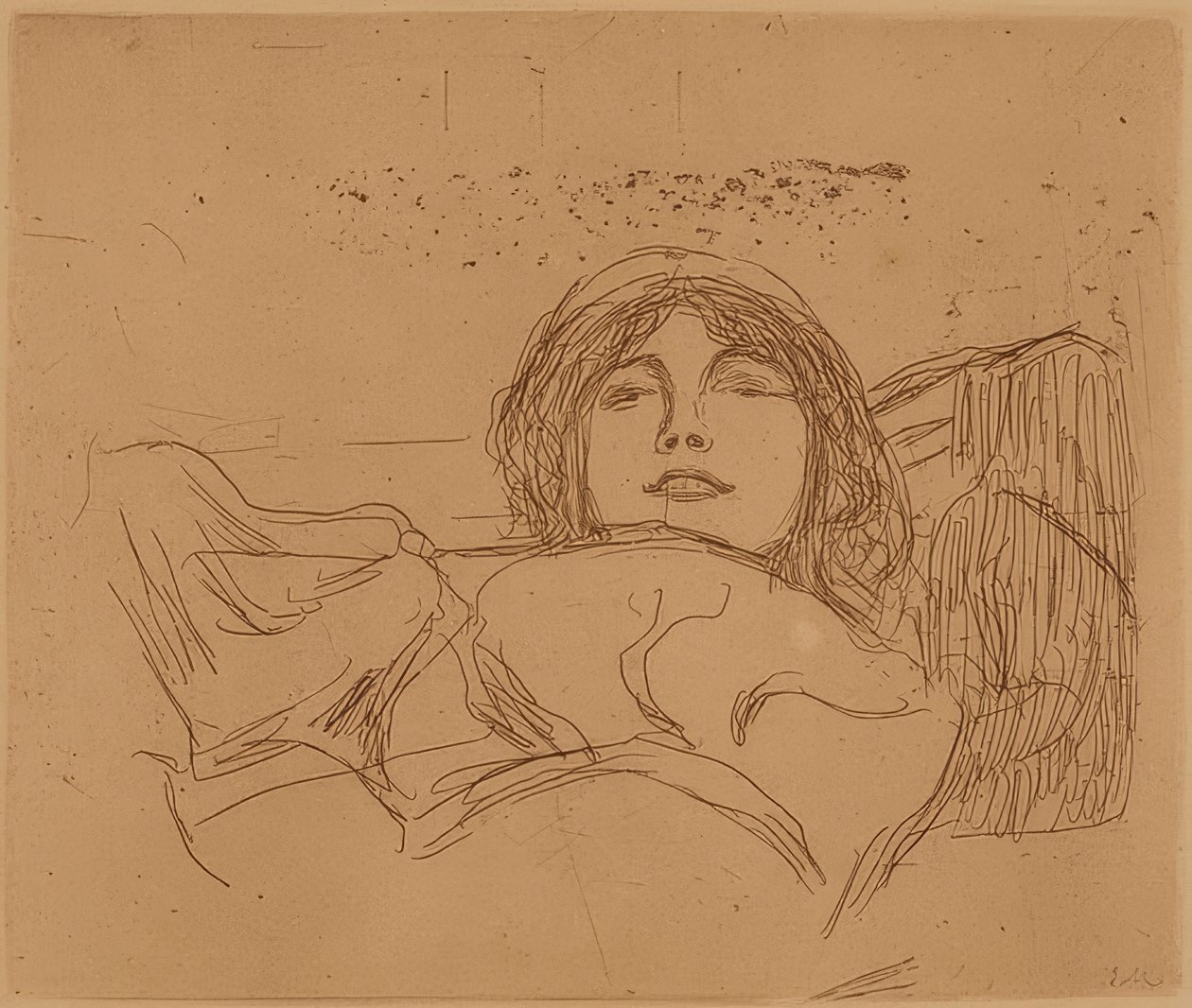 Ung kvinde. 1896 af Edvard Munch