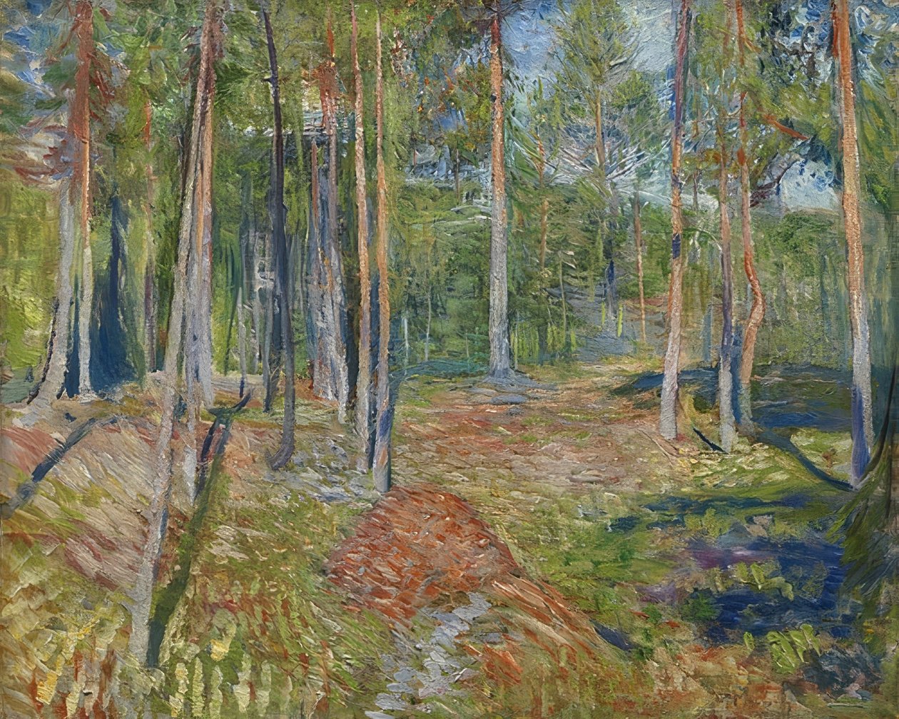 Fyrreskov. 1891-92 af Edvard Munch