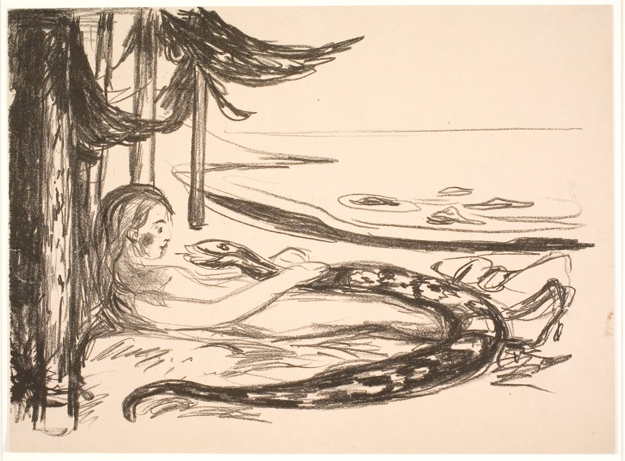 Kvinden og slangen af Edvard Munch