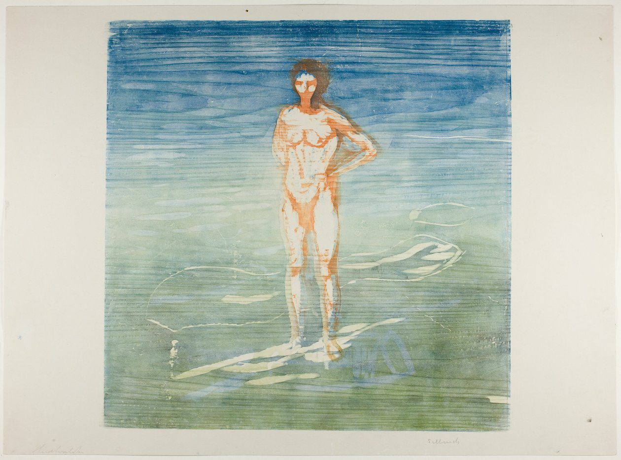 Mand badende af Edvard Munch