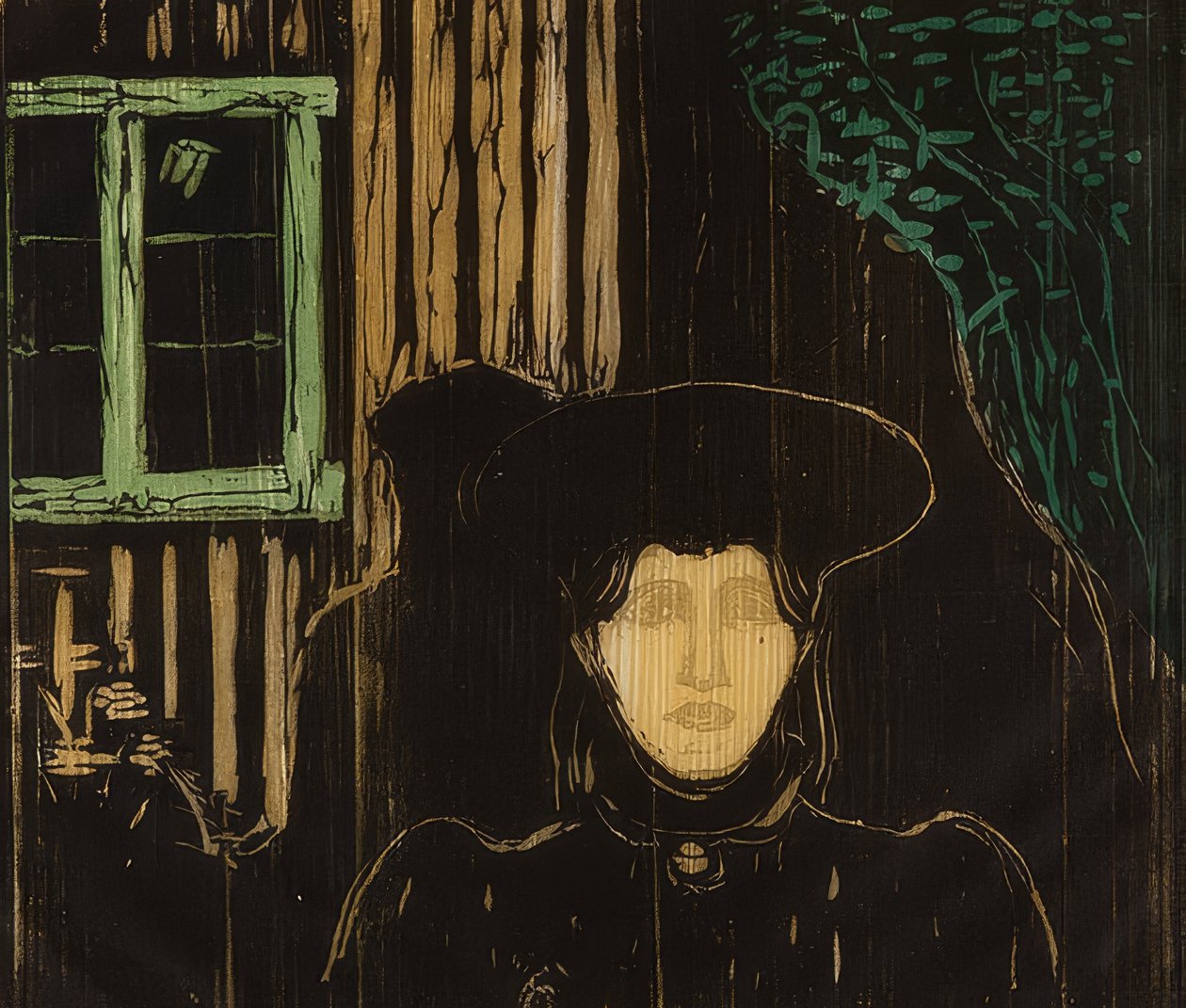 Måneskin. 1896 af Edvard Munch