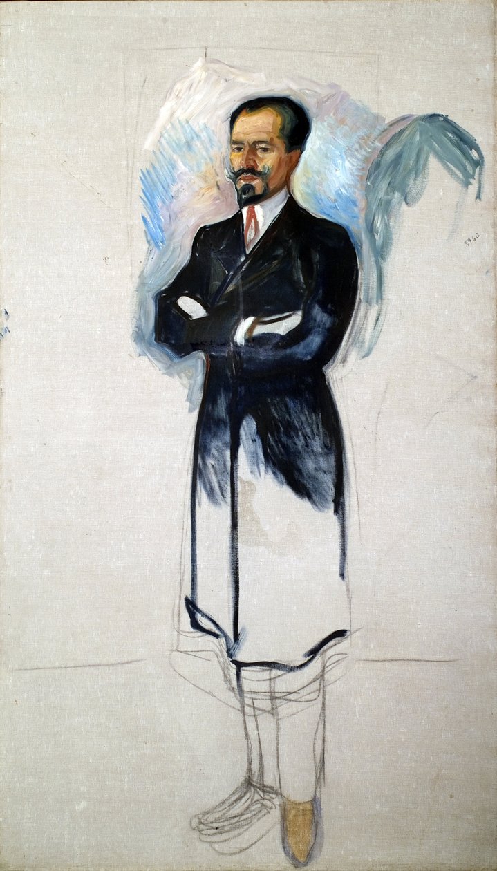 Portræt af Ernest Thiel 1859-1947 af Edvard Munch