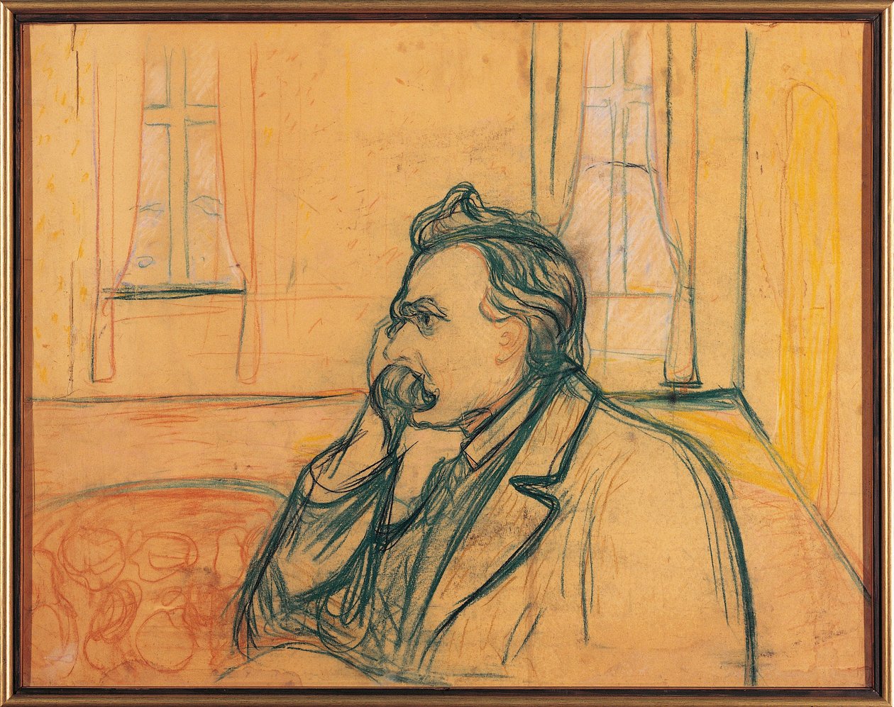Portræt af Friedrich Nietzsche af Edvard Munch