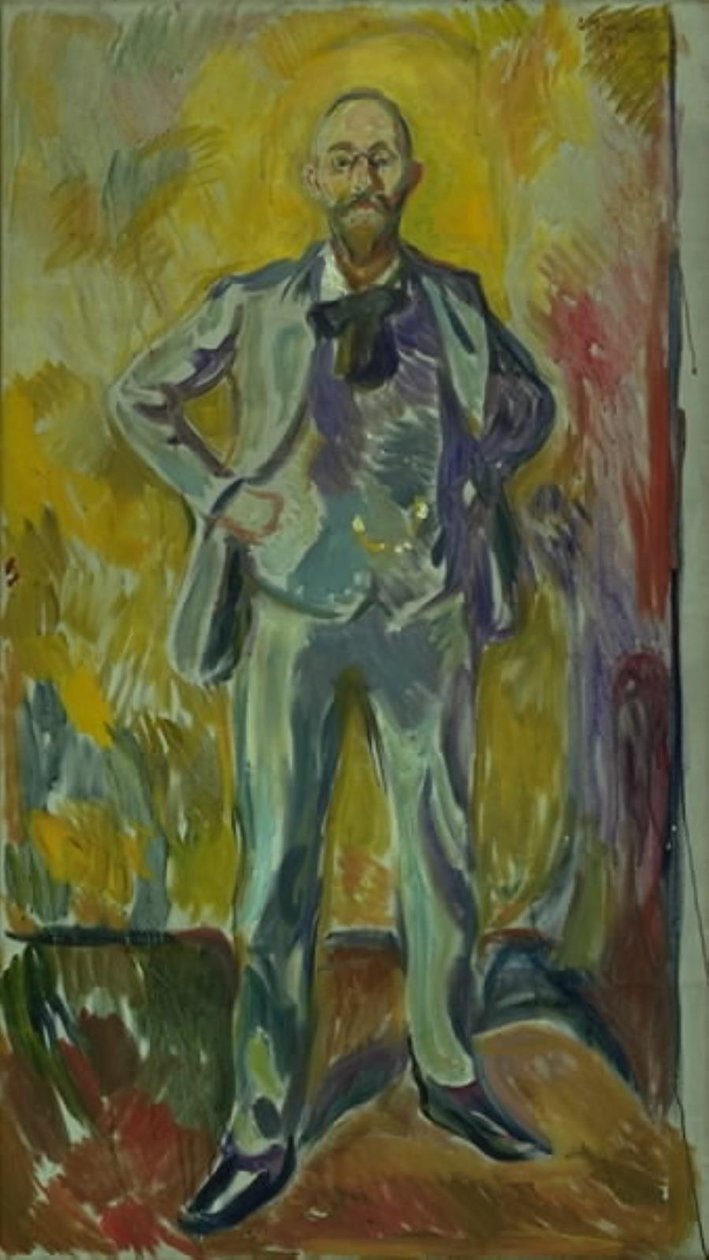 Portræt af professor Daniel Jacobson af Edvard Munch