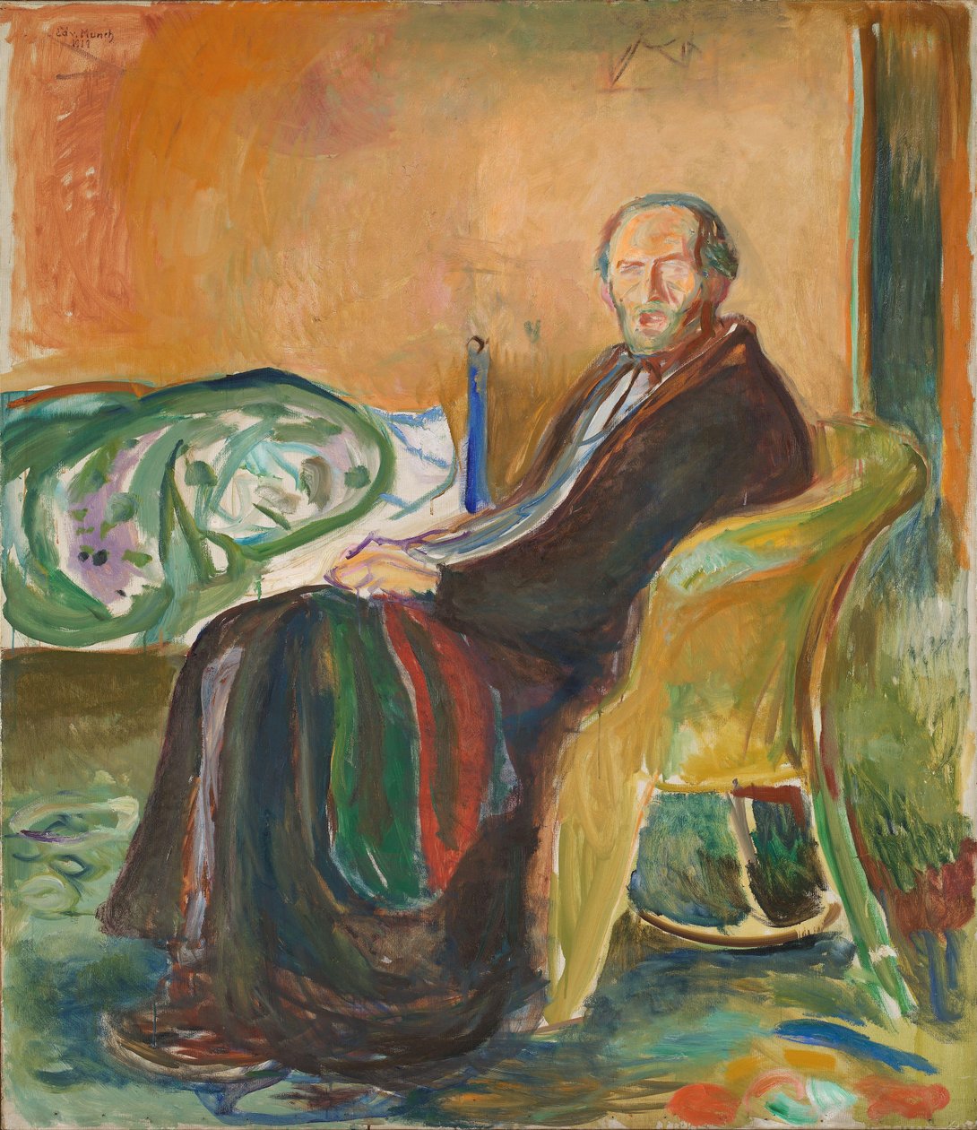 Selvportræt med den spanske syge af Edvard Munch