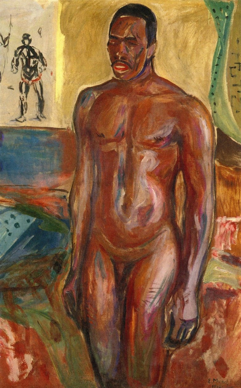 Stående nøgen afrikaner af Edvard Munch