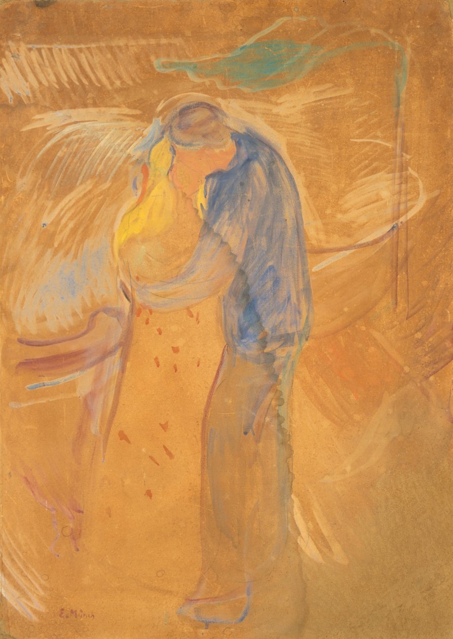 Kysset, 1906-1907. af Edvard Munch