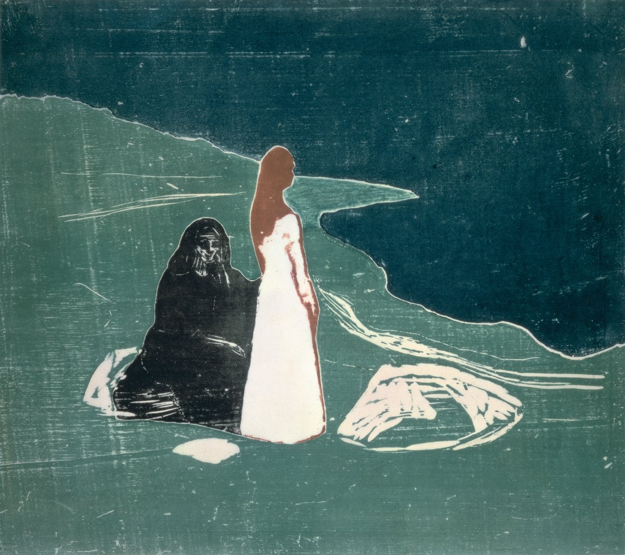To kvinder ved bredden af Edvard Munch