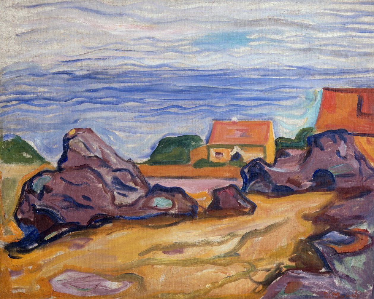 To huse i Borre af Edvard Munch