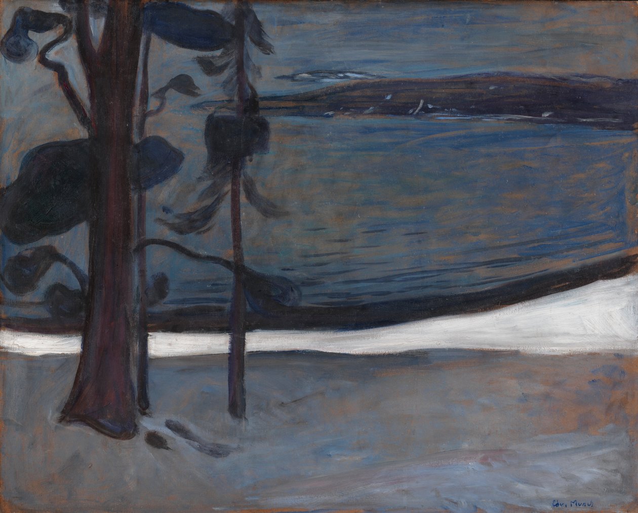 Vinter på Nordstrand af Edvard Munch