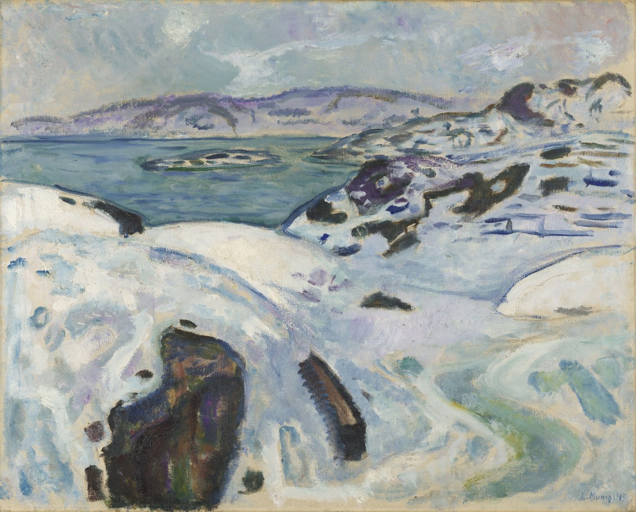 Vinter på Fjorden af Edvard Munch