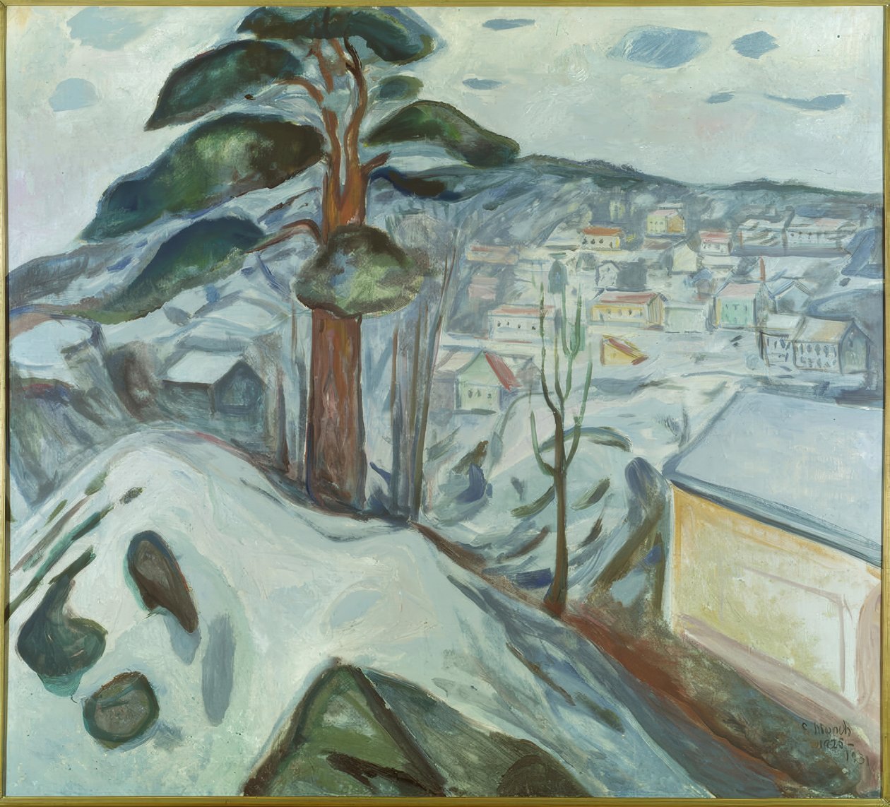 Vinterlandskab i Kragerø af Edvard Munch