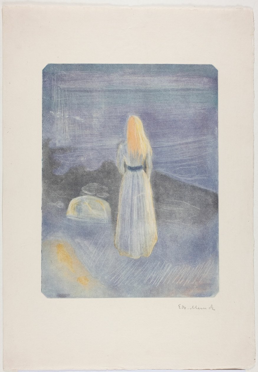 Ung kvinde på stranden af Edvard Munch