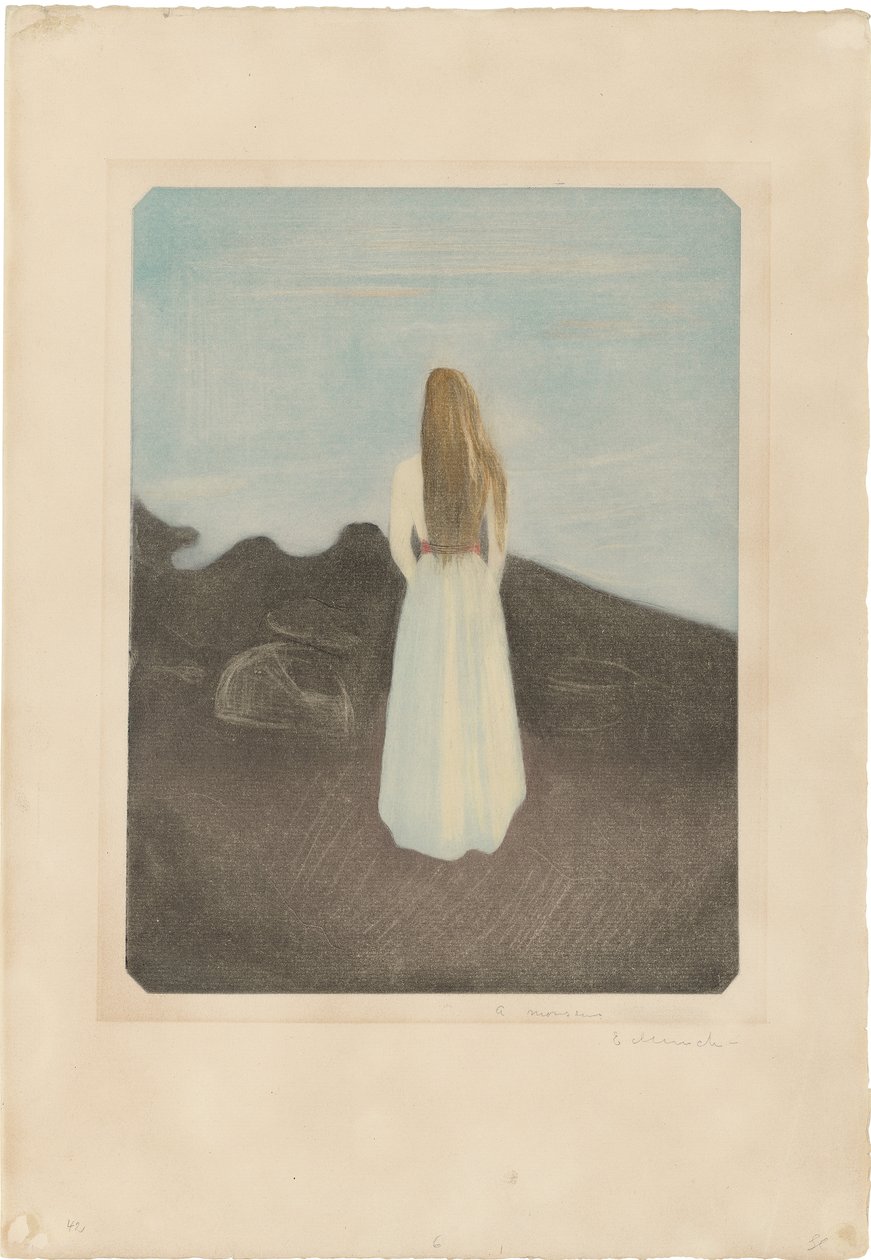 Ung kvinde på stranden af Edvard Munch